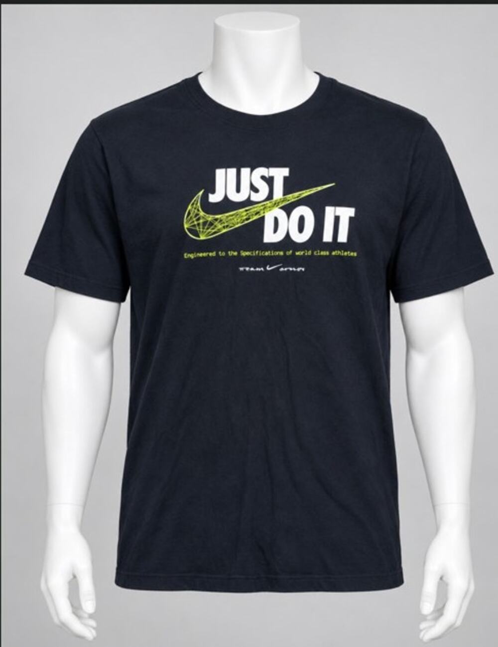 Nike Just Do It Black Neon Green Graphic Short Sleeve T Shirt Large Pre Owned